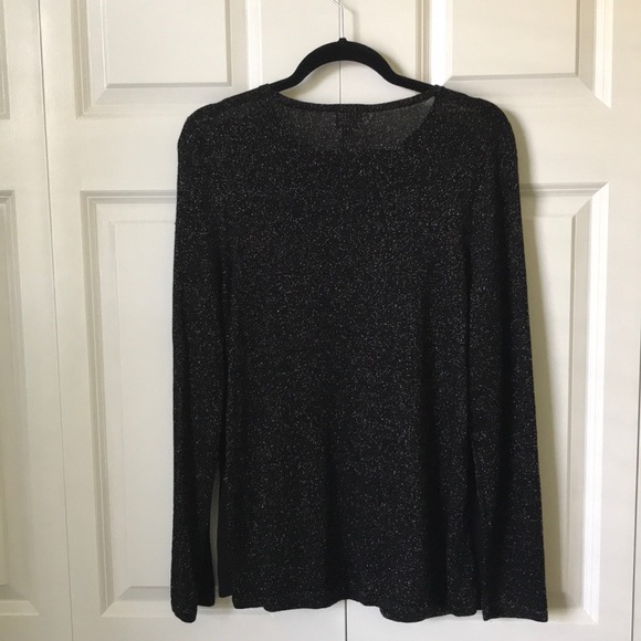CHICO’S BLACK AND GLITTER SWEATER - Picture 4 of 4